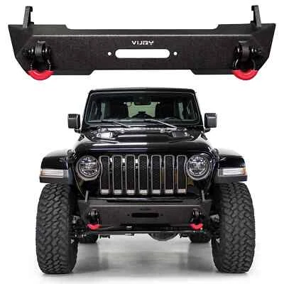 Vijay Stubby Front Bumper w/ D-Rings For 07-24 Jeep Wrangler JL/JK/Gladiator JT Foto 1 de 4