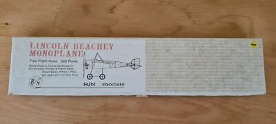Lincoln Beachey Monoplane 28" - RN Models balsa wood airplane kit - Image 1 of 3