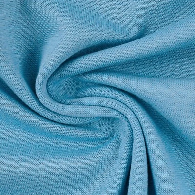 Jersey di cotone elasticizzato, tinta unita, Swafing Vanessa, azzurro chiaro, 160 cm