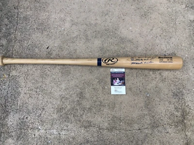 MOOKIE WILSON SIGNED RAWLINGS BASEBALL BAT HERE COMES KNIGHT & METS WIN IT JSA - Image 1 of 4