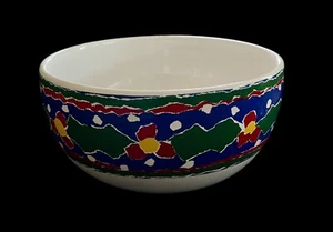 RARE! 9.5” Salad Serving Bowl Ho Ho Ho by Porta Molde Portugal Libby Wilkie EUC - Picture 1 of 8
