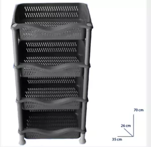 4 TIER VEGETABLE FRUIT STORAGE BASKET RACK KITCHEN UTILITY STACKING STACKABLE - Picture 1 of 4
