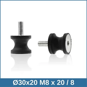 Taillierte Gummipuffer Typ TB Ø30 x 20 M8 x 20 / 8 NK 55° Stahl verzinkt - Picture 1 of 2