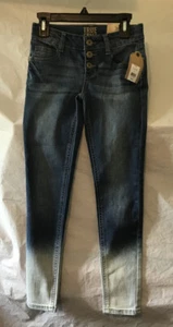 True Craft Ombre Faded Blue Jeans. Snap Close Front. Girls Size 7 Skinny. NWT. - Picture 1 of 12