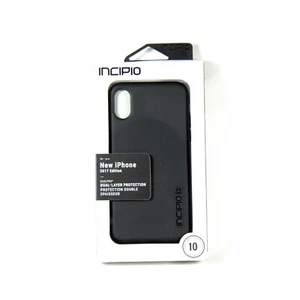 INCIPIO DUALPRO CASE FOR IPHONE XS X DUAL LAYER IMPACT ABSORB BLACK IPH-1629-BLK - Picture 1 of 4