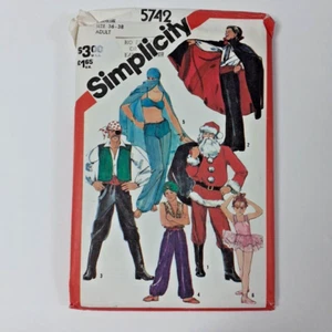 Costume Sewing Pattern Belly Dance Santa Simplicity 5742 Adult 36-38 Uncut - Picture 1 of 4