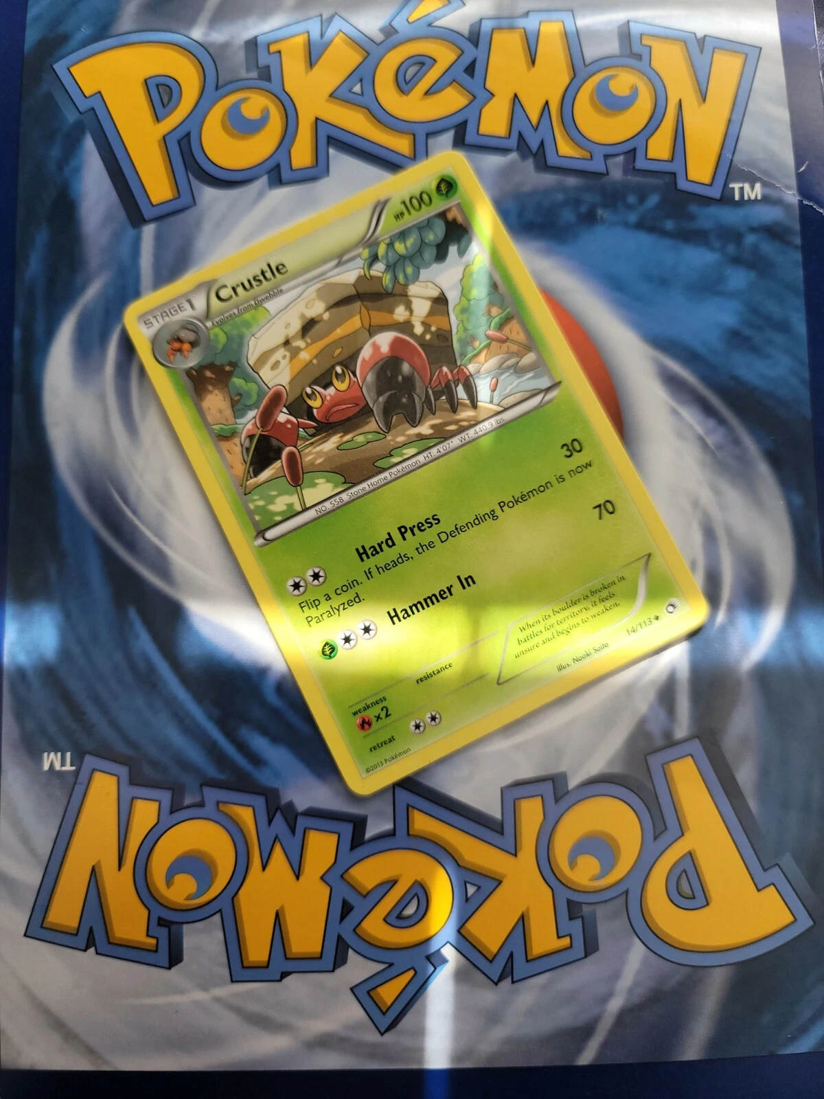 2013 Pokemon Black & White - Legendary Treasures Crustle 14/113 Nm