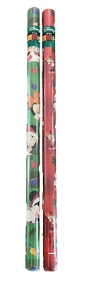 Disney Mickey Minnie 2  Rolls  Holiday Gift Wrapping Paper Total 140 Sq Ft - Image 1 of 4