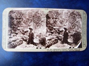 Tarjeta estéreo vista estéreo militar ejército soldados Primera Guerra Mundial falla a la tarjeta - Imagen 1 de 1