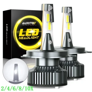 AUXITO Super Bright LED H4 9003 Headlight HI LOW Beam Bulb CANBUS Y13 2/4X - Picture 1 of 21