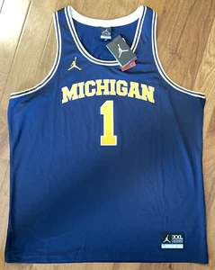 NCAA University of Michigan Basketball Trikot Nummer 1 XXL Jumpman Nike UofM NEU - Bild 1 von 5