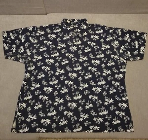 Polo Ralph Lauren Hawaiian Shirt Pineapple All Over Print Navy Men Sz XXL 90s - Picture 1 of 13
