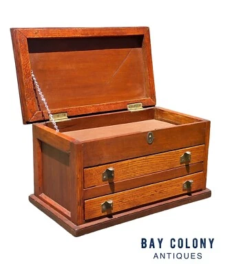 Antiguo archivador de roble y caoba - legal y tamaño carta Foto 1 de 4