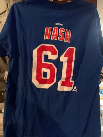 Rick Nash New York Rangers NHL Hockey T Shirt REEBOK Size YOUTH Extra Large XL Cover