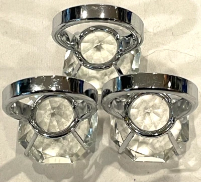 3 ANILLOS DE COMPROMISO DE CRISTAL PESADO SERVILLETEROS - ENVÍO GRATUITO Foto 1 de 4