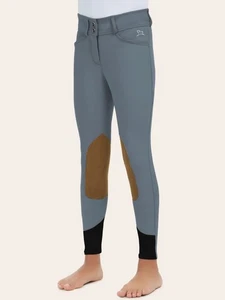 R.J. Classics Girls Avery Front Zip Reithose - Blue Slate - Bild 1 von 2