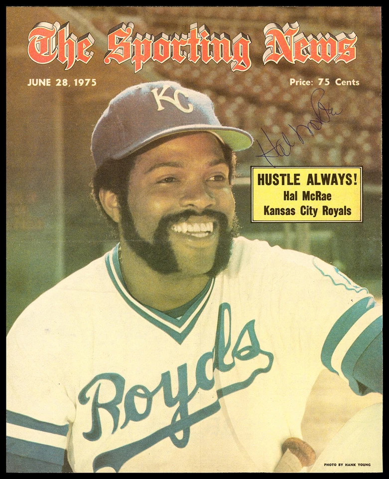 Подписанная обложка спортивных новостей с автографом Хэла Макрея из Kansas City Royals - Изображение 1 из 2