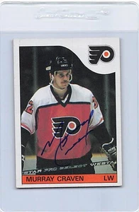 1985/86 Topps #53 Murray Craven Flyers Signed Auto *L1568 - Picture 1 of 2