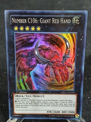 Yu-Gi-Oh! Number C106: Giant Red Hand DRLG-EN049 SR MP - Image 1 of 2