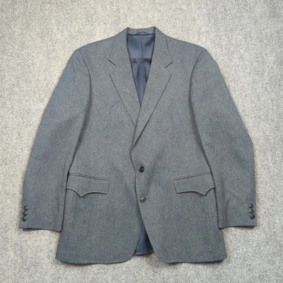VTG Circle S USA MADE 42R Western Yoke 2 Sport Coat Blazer Jacket Arrow - Image 1 of 4