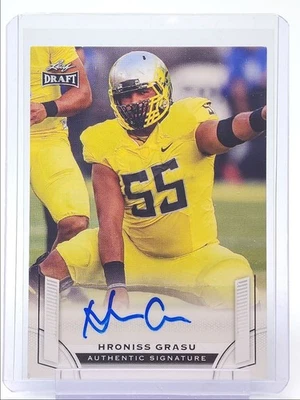 HRONISS GRASU 2015 LEAF DRAFT AUTHENTIC SIGNATURE ROOKIE AUTO Q0333 - Image 1 of 2