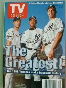Yankees TV Guide The Greatest 6 Yankee Signature Covers 1998 And More - Picture 1 of 4