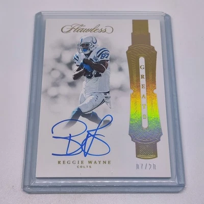 2018 Panini Flawless Greats Signatures Auto REGGIE WAYNE /20!! - Image 1 of 2
