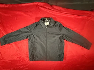 Perry Ellis Portfolio Microfiber Windbreaker Jacket Full Zip Black Mens XL - Image 1 of 3