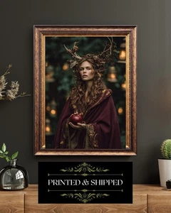 September Goddess Print Pagan Mabon Wiccan Fantasy Art Autumn Equinox Decor - Picture 1 of 5