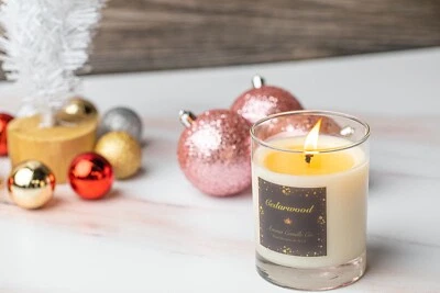 Vela perfumada I óleo essencial de cedro puro I feito à mão nos EUA I 14 oz - Imagem 1 de 4