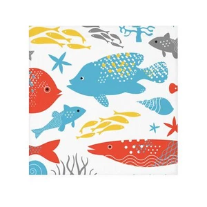 Colored Fishes Face Towel - Picture 1 of 5