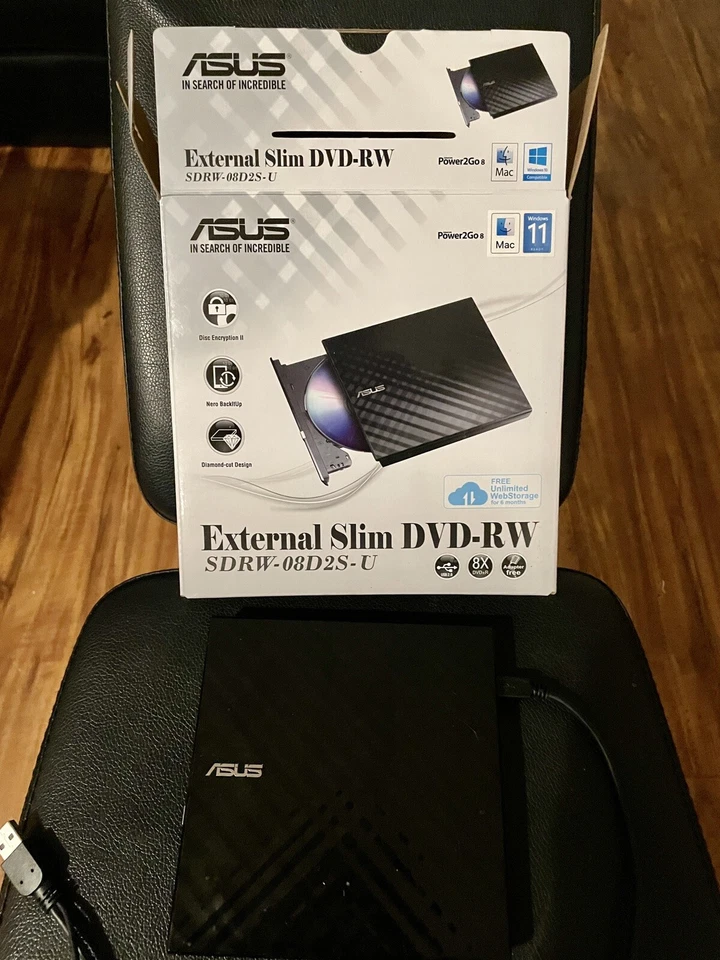 ASUS SDRW-08D2S-U External 8X DVDRW Optical Drive - Image 1 of 1