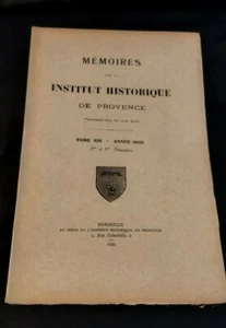Mémoires de l'institut Historique de Provence année 1936 - Picture 1 of 6