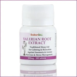 Baldrian Relax Schlaf Beruhigung Stress Valerian Root Extract Vegan 100 Tablette - Picture 1 of 10