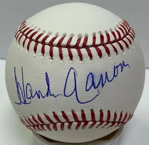 Béisbol Braves HENRY HANK AARON Firmado Oficial MLB AUTO #3 - Cerveceros - JSA - Imagen 1 de 3