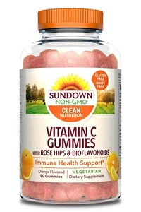 Sundown Naturals Vitamin C, Gummies 90 Count W/ Rosehips and Bioflavonoids. - Picture 1 of 6