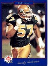 1991 Jogo Canadian NFL CFL Randy Ambrosie #27