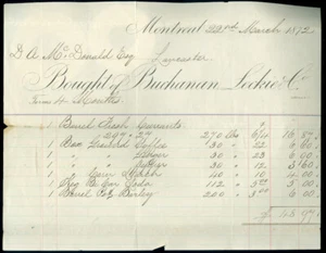 1872 MONTREAL BILL HEAD - Bild 1 von 1