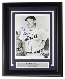 George Kell Signed Framed Detroit Tigers 8x10 Baseball Photo PSA/DNA - Picture 1 of 4