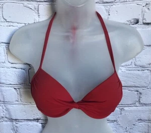Talla 34A Pequeño Victorias Secret Pushup Con Aros Rojo Halter Traje De Baño Top - Imagen 1 de 5
