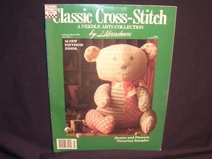 Classic Cross-Stitch A Needle Arts Collection By Herrschners February/March 1990 - Picture 1 of 2