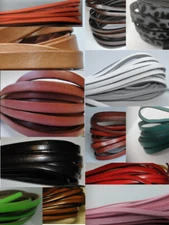 Flat Leather Cord 5MM or 10MM*2MM String Lace Thong 100% Real Premium Vintage
