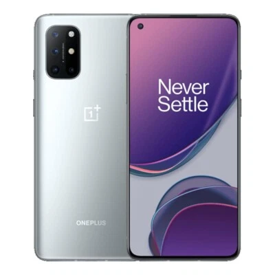OnePlus 8T 128GB 5G Unlocked Phone Lunar Silver - UK Model - Very Good A - Image 1 of 3