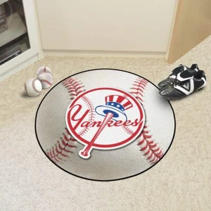 MLB - New York Yankees Baseball Rug - 27in. Dia. - Circular Yankees Primary Logo - Picture 1 of 5