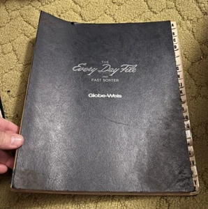 Expanding Desk File A-Z Letter Size Coated Pressboard Dark Blue Free Shipping - Picture 1 of 7