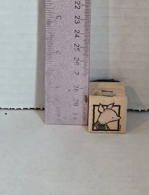 Piglet Picture wood mounted Rubber Stamp from All Night Media Disney . Vintage, - Image 1 of 4