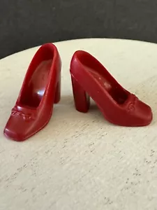 Barbie Shoes Dark Red Chunky Heels Pumps - Picture 1 of 6
