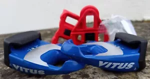 NOS 1pr VITUS / Look PP BLUE Alloy Delta Clipless Pedals inc Red ARC cleats - Picture 1 of 2
