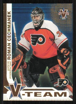 2001-02 Vanguard V-Team #7 Roman Cechmanek - Image 1 of 2
