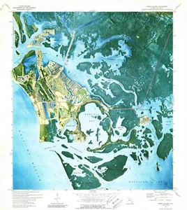 Marco Island, FL - 1973 Vintage Map Print | Historic Florida Cartography - Picture 1 of 1